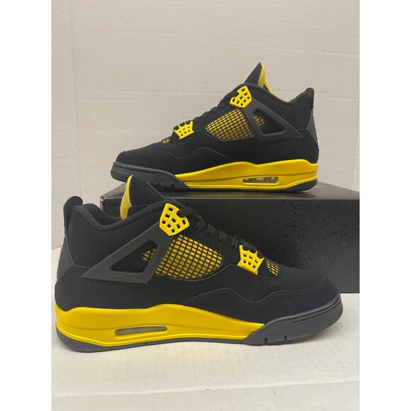 Air Jordan 4 Retro thunder mens size 10.5-NIB - Picture 4 of 12